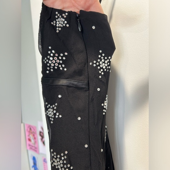 Y2K Betsey Johnson Rhinestone Stars Dress- Ribbon Corset -Mint condition Size 4 - Picture 8 of 13